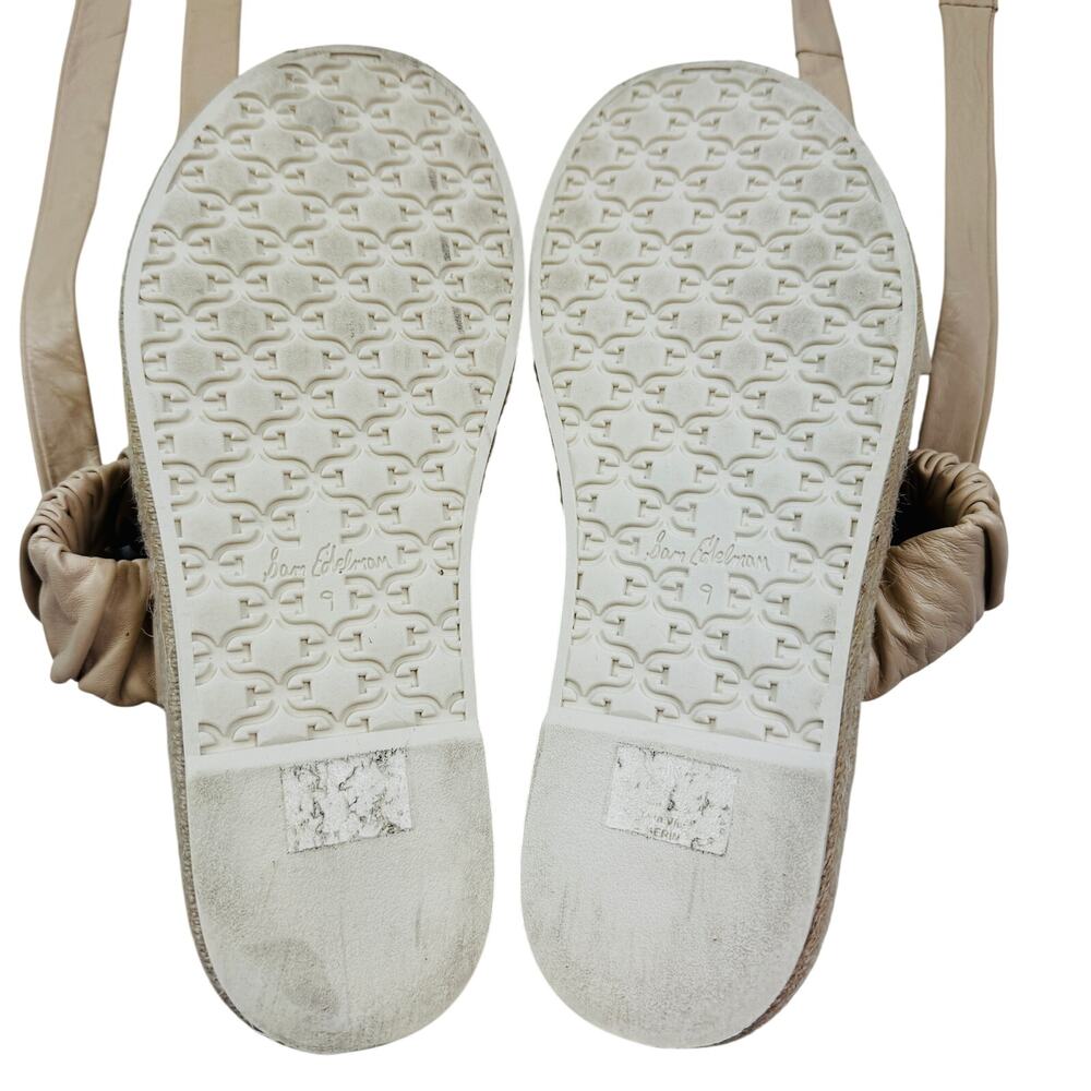 Sam Edelman Kerin Leather Double Strap Platform Wrap Ankle Sandals Women's 9 - Picture 11 of 12
